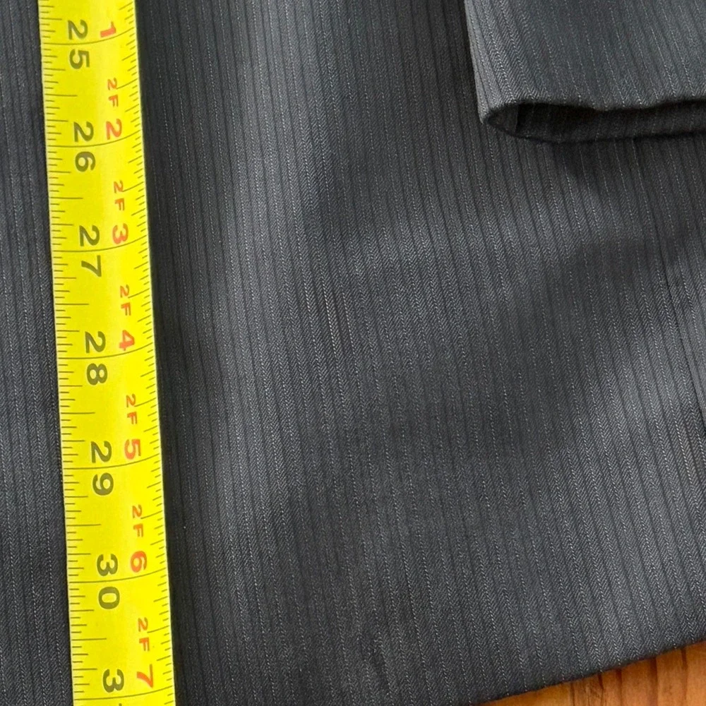 Ralph Ralph Lauren Mens 46R Wool‎ Pinstripe Blazer Jacket Black Dillard's Gray